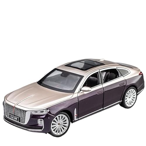 RLIUFEI Für Hongqi H9 Legierung Modell Auto 1:24l Auto Modell Sammlung Ornament Modell(Purple) von RLIUFEI