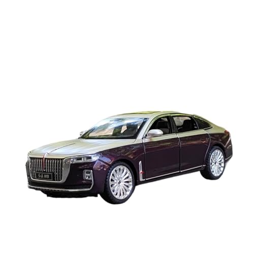 RLIUFEI Für Hongqi H91:24 Original Simulation Legierung Auto Modell Ornamente Sammlung Sound Und Licht Pull Zurück(Purple) von RLIUFEI