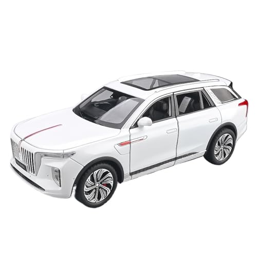 RLIUFEI Für Hongqi SUV Automodell 1:24 Legierung Auto Ornamente(White) von RLIUFEI