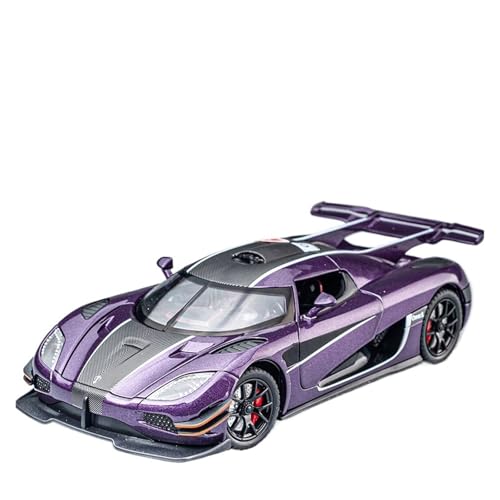 RLIUFEI Für Koenigsegg One1 Legierung 1:24 Simulation Sportwagen Automodell Ornamente(Purple) von RLIUFEI