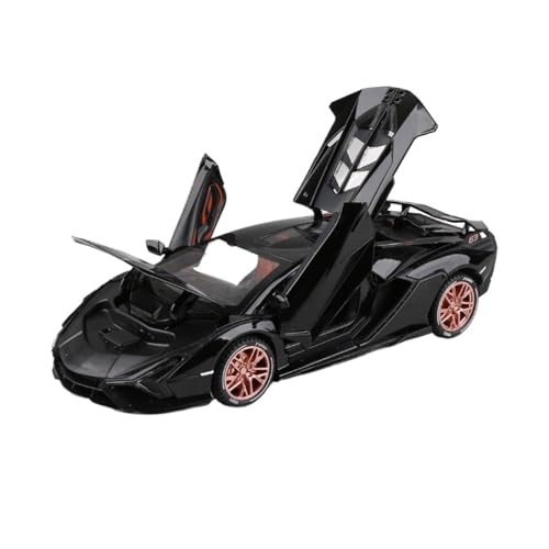 RLIUFEI Für Lambo Lightning Gini Legierung Automodell 1:24 Sound und Licht Back Force Collection Ornamentmodell(Black) von RLIUFEI