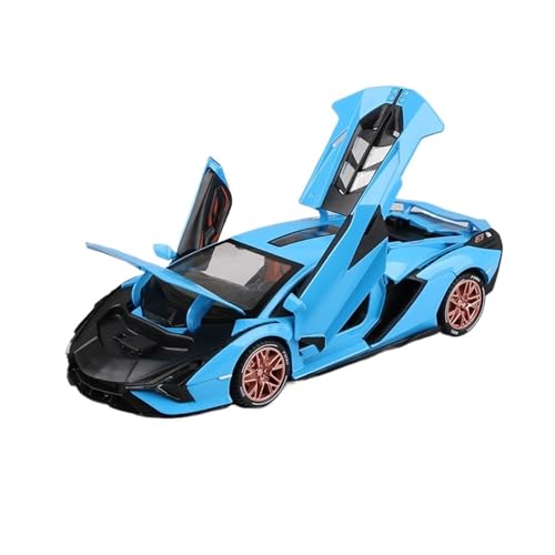 RLIUFEI Für Lambo Lightning Gini Legierung Automodell 1:24 Sound und Licht Back Force Collection Ornamentmodell(Blue) von RLIUFEI