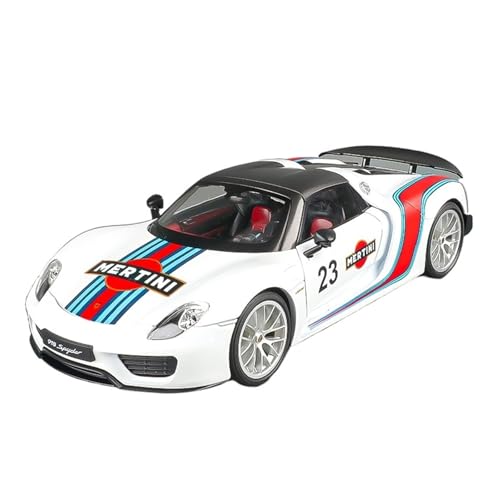 RLIUFEI Für Martini 918 Simulation Druckguss-Sportwagen-Legierungsanhänger Im Maßstab 1:24, Multifunktionales Return-Force-Modell(Blue) von RLIUFEI