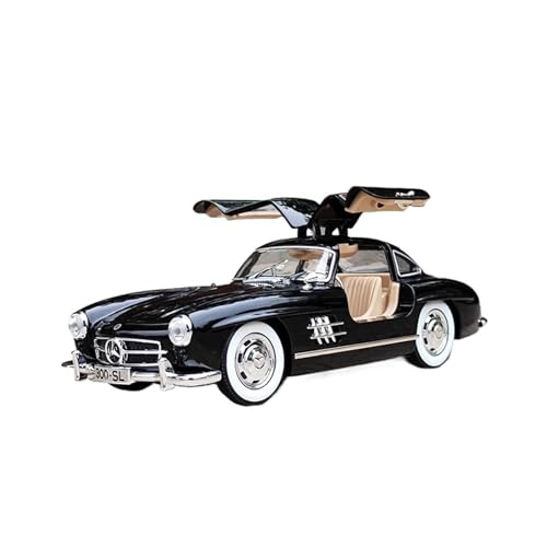 RLIUFEI Für Mercedes Benz 300SL1:24 Simulation Legierung Auto Modell Ornamente Sammlung Metall Auto(Black) von RLIUFEI