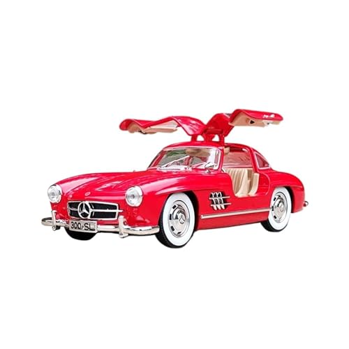 RLIUFEI Für Mercedes Benz 300SL1:24 Simulation Legierung Auto Modell Ornamente Sammlung Metall Auto(Red) von RLIUFEI