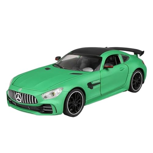 RLIUFEI Für Mercedes-Benz AMG-GTR Legierung 1:24 Automodell Sound und Licht Pullback Modell Ornamente(Green) von RLIUFEI