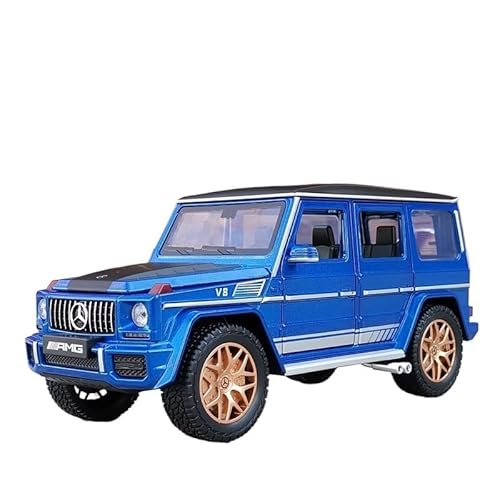 RLIUFEI Für Mercedes-Benz G63AMG 1:24 Metallauto Sound Und Licht Pullback Simulation Legierung Auto Modell Ornamente(Blue) von RLIUFEI