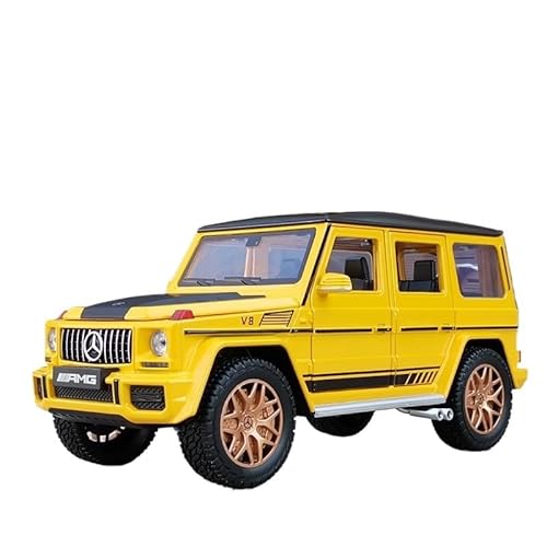 RLIUFEI Für Mercedes-Benz G63AMG 1:24 Metallauto Sound Und Licht Pullback Simulation Legierung Auto Modell Ornamente(Yellow) von RLIUFEI