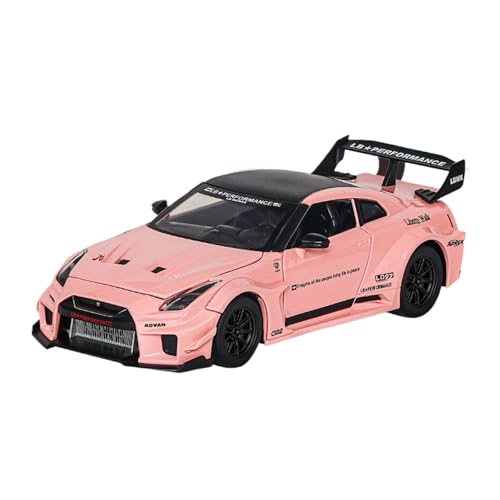 RLIUFEI Für Richan GTR 1:24 Simulation Supersportwagen SUV Viertüriges Regeneratives Auto Mit Sound Und Licht(Pink) von RLIUFEI