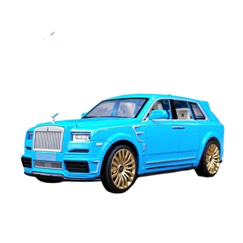 RLIUFEI Für Rolls-Royce Cullinan 1:24 Sound Und Licht Pullback Simulation Legierung Auto Modell Ornamente Metall(Blue) von RLIUFEI