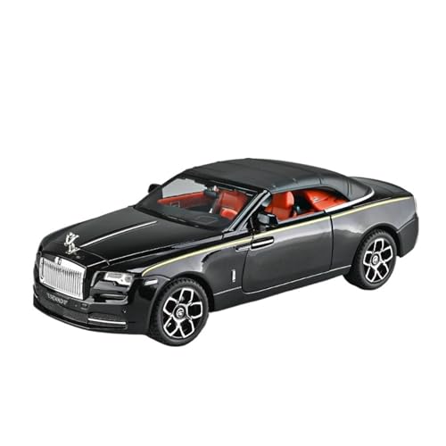 RLIUFEI Für Rolls-Royce Dawn Automodell 1:24 Simulationslegierung Cabrio-Sportwagenmodell(Black) von RLIUFEI