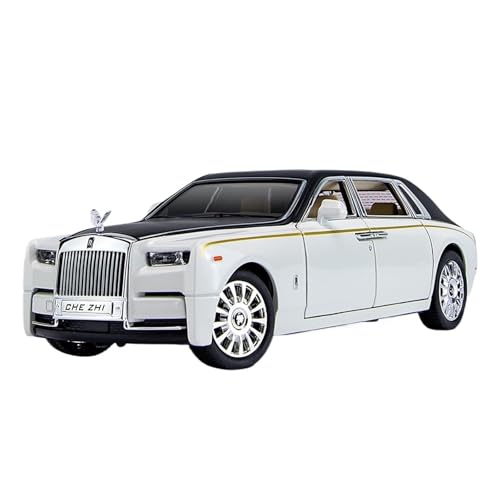 RLIUFEI Für Rolls-Royce Phantom 1:24 Simulation Legierung Auto Modell Ornamente Sammlung Metall Auto(White) von RLIUFEI