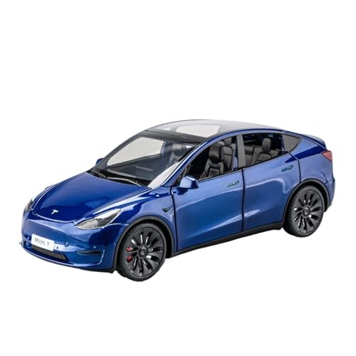 RLIUFEI Für Tesla Model Y Automodelllegierung 1/24 Automodellornamente(Blue) von RLIUFEI