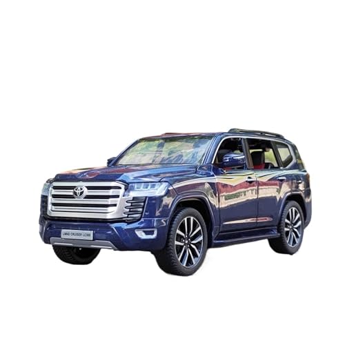 RLIUFEI Für Toyota Land Cruiser 1:24 Land Cruiser Offroad-Sound Und Licht Pull Back Simulation Legierung Automodell Metall(Blue) von RLIUFEI