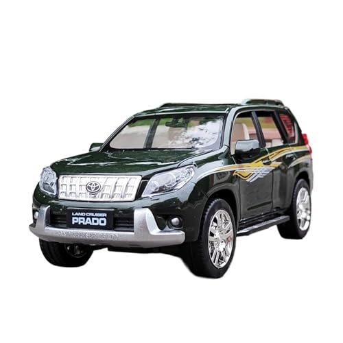 RLIUFEI Für Toyota Prado Prado 1:24 Sound Und Licht Pullback Metallspielzeug Simulation Legierung Automodell(Black) von RLIUFEI