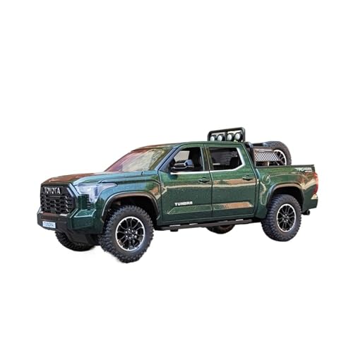 RLIUFEI Für Toyota Tundra TRDPRO1:24 Sound Und Licht Pull Back Metall Simulation Legierung Auto Modell Ornamente(Green) von RLIUFEI