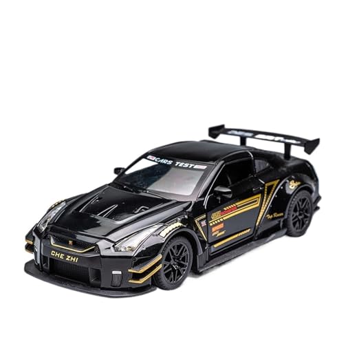 RLIUFEI Für japanische GTR-Sportwagenrennen 1:24 Legierungsautomodell Metallspielzeugauto Ornamente Automodell(Black) von RLIUFEI