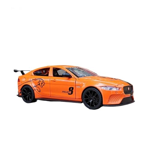 RLIUFEI for Jaguar XE1:24 Sound and Light Pull Back Metal Simulation Alloy Car Model Ornaments(Orange) von RLIUFEI