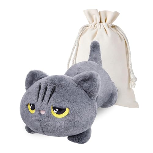 RLOMUTE Graue Katze Gewichtetes Plüschspielzeug Mikrowellengeeignet süßes superweiches Plüschkissen zum Umarmen warm heiß kalt Geschenk für jedes Alter Kinder Jugendliche und Erwachsene 19.6in 4,4lb RLOMUTE Graue Katze Gewichtetes Plüschspielzeug Mikrowellengeeignet süßes superweiches Plüschkissen zum Umarmen warm heiß kalt Geschenk für jedes Alter Kinder Jugendliche und Erwachsene 19.6in 4,4lb von RLOMUTE