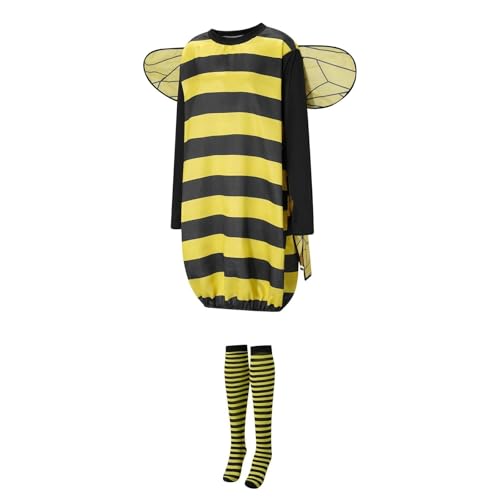 RLVYTA Erwachsenenkostüm Hummel-Kostüm für Damen, Halloween-Kostüm, Damen-Bienenkostüm, lustiges Tier-Cosplay, Halloween-Kostüme für Erwachsene Party Kostüm(XL) von RLVYTA