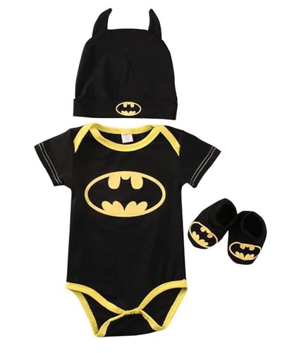 RLVYTA Erwachsenenkostüm Neugeborenen Baby Junge Mädchen Strampler + Schuhe + Hut Outfits 3Pcs Set Kleidung Geschenk Halloween Tuch Anzug Babysuit Party Kostüm(100Length) von RLVYTA