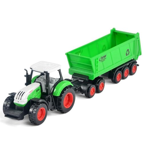 RLokK Farm Traktor Fahrzeuge Traktor,22 cm Farm Traktor Fahrzeuge Spielzeug-Traktor Robustes Spielset für Sandkasten, Strand und Kinderzimmer, Traktor mit Hänger von RLokK