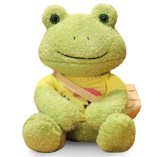 RLokK Frosch Plüsch, Kawaii Frosch Plüschtier Stofftier Weiche Kuscheltier Frosch Plüsch Spielzeug Home Dekoration Geschenk für Jungen Mädchen Erwachsene 25 cm von RLokK