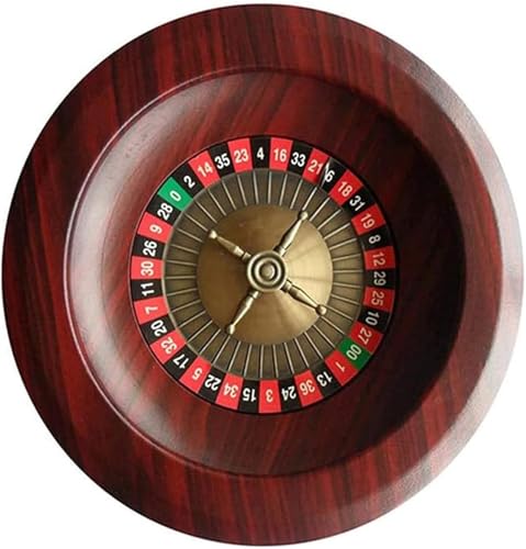 Rouletterad-Spielset aus Holz, 12-Zoll-Roulettetisch-Rouletterad-Set, professionelle Casino-Rouletteräder aus Massivholz for Erwachsene, perfekt for abendliche Familienspiele und den professionellen E von RMJEZTQD