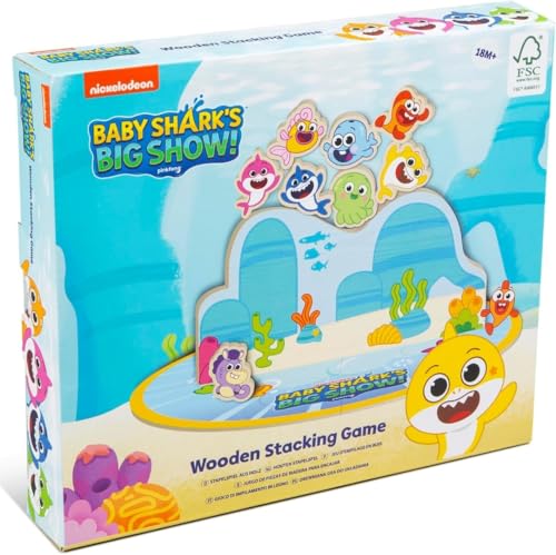 Rms International Nickelodeon Baby Sharks Big Show! Holzfigur Stapelspiel mit Puzzle 18 Monate + Geschenk Spielzeug von Rms International