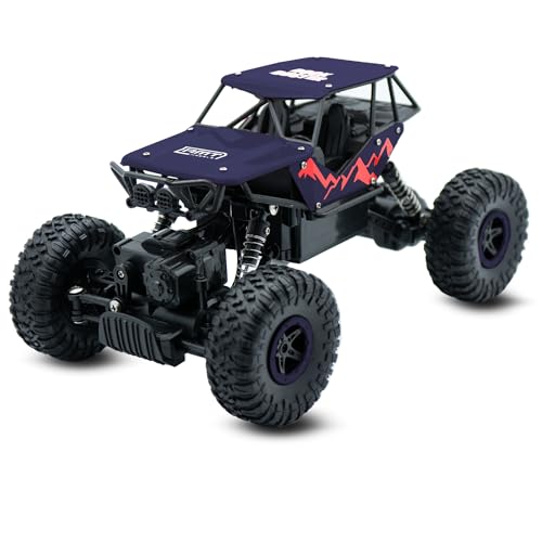 RMT Rock Buster RC Auto, 1:18 Maßstab, 4x4 Allradantrieb, 2,4 GHz Fernsteuerung, robuste Metallkarosserie, Lange Akkulaufzeit, ideal für Outdoor-Abenteuer und unwegsames Gelände (Blau) von RMT MODELS