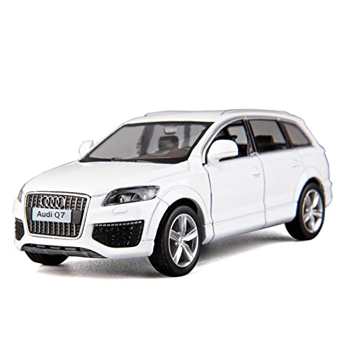 RMZ City 1/36 Maßstab Audi Q7 Casting Auto Modell, Zinklegierung Spielzeug Auto für Kinder, Zurückziehen Fahrzeuge Spielzeug LKW für Kleinkinder Kinder Jungen Mädchen Geschenk Weiß von RMZ City