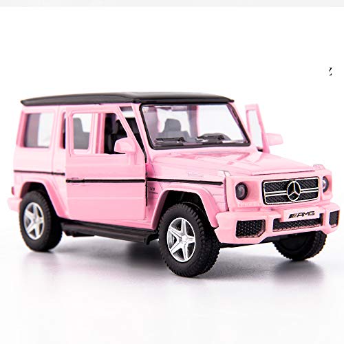 RMZ City 1/36 Skala Mercedes Benz G63 Casting Car Modell, Zink Legierung G Wagon Spielzeugauto für Kinder, Pull Back Fahrzeuge Spielzeugauto für Kleinkinder Kinder Jungen Mädchen Geschenk (Rosa) von RMZ City