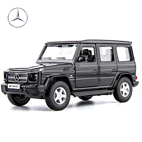 RMZ City 1/36 Skala Mercedes Benz G63 Casting Car Modell, Zink Legierung G Wagon Spielzeugauto für Kinder, Pull Back Fahrzeuge Spielzeugauto für Kleinkinder Kinder Jungen Mädchen Geschenk (Schwarz) von RMZ City