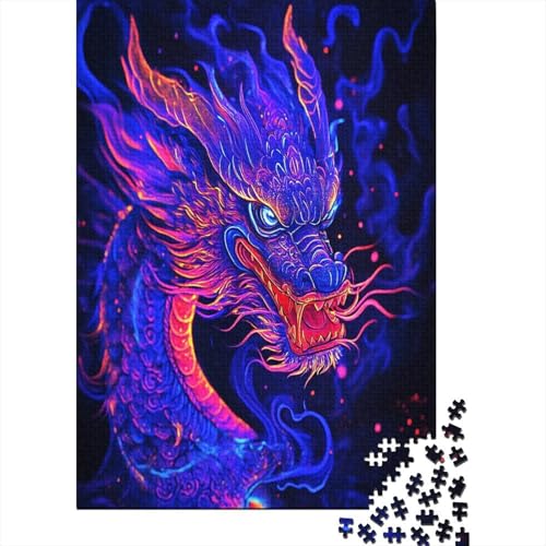 Art Dragon Holzpuzzle Erwachsene, 1000 Teile Großes Holzpuzzle Für Erwachsene Und Kinder, Anzug Klassisches Puzzle Für Kinder Ab 12 Jahren Und Erwachsene 1000pcs (75x50cm) von RNDKAUUIE