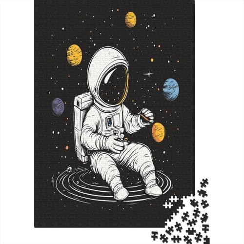 Astronauten im Weltraum Holzpuzzle Erwachsene, 1000 Teile Großes Holzpuzzle Für Erwachsene Und Kinder, Anzug Klassisches Puzzle Für Kinder Ab 12 Jahren Und Erwachsene 1000pcs (75x50cm) von RNDKAUUIE