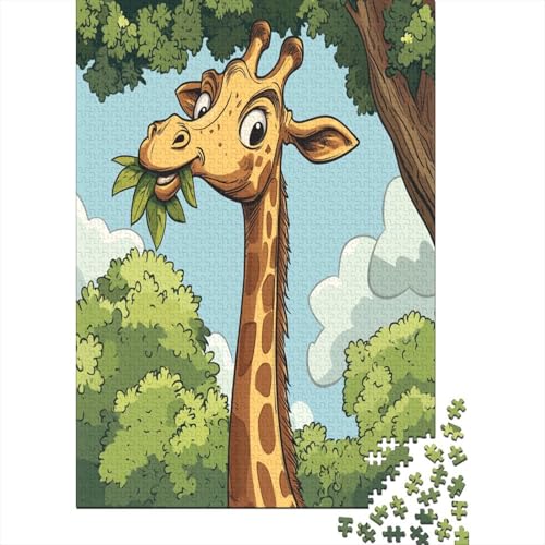 Bunte Giraffe Puzzle 1000 Teile Erwachsener Kniffel Spaß Für Die Ganze Familie - Abwechslungsreiche 1000 Puzzleteilige Motive Puzzlespiel Erwachsene, Puzzel 1000pcs (75x50cm) von RNDKAUUIE