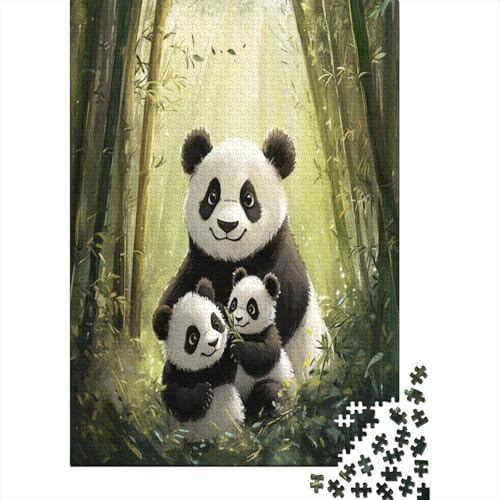 Cartoon Panda Puzzle 1000 Teile,Puzzle Für Erwachsene, Impossible Puzzle, Geschicklichkeitsspiel Für Die Ganze Familie,Puzzle Legespiel- Erwachsenenpuzzle Puzzel 1000pcs (75x50cm) von RNDKAUUIE