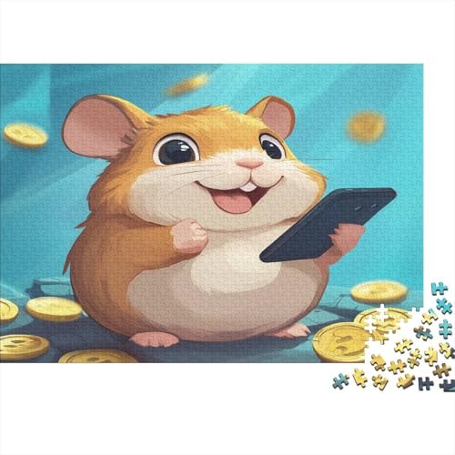 Cute Meerschweinchen Puzzle 1000 Teile, Puzzle Für Erwachsene, Impossible Puzzle, Geschicklichkeitsspiel Für Die Ganze Familie, Puzzle Farbenfrohes, Puzzle-Geschenk, Puzzle 1000pcs (75x50cm) von RNDKAUUIE