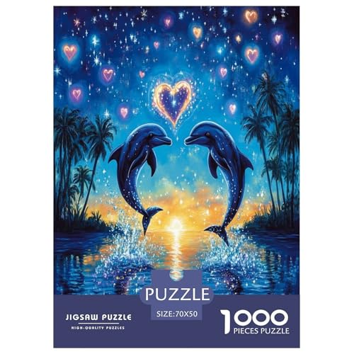 Delphin Puzzle 1000-teilige Schwer Puzzle Spielzeug Pädagogisches Spiel Impossible Herausforderungsspielzeug Für Erwachsene Kinder 70x50cm/1000pcs Delphin Puzzle 1000-teilige Schwer Puzzle Spielzeug Pädagogisches Spiel Impossible Herausforderungsspielzeug Für Erwachsene Kinder 70x50cm/1000pcs von RNDKAUUIE