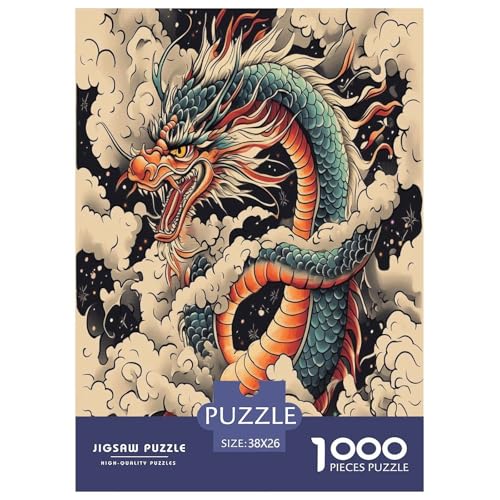 Drachen Puzzle 1000 Teile Schwer Puzzle Spielzeug Pädagogisches Spiel Impossible Herausforderungsspielzeug Für Erwachsene Kinder 38x26cm/1000pcs Drachen Puzzle 1000 Teile Schwer Puzzle Spielzeug Pädagogisches Spiel Impossible Herausforderungsspielzeug Für Erwachsene Kinder 38x26cm/1000pcs von RNDKAUUIE