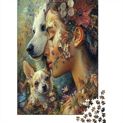 EIN schönes Mädchen 1000 Teile,Impossible Puzzle,Geschicklichkeitsspiel Für Die Ganze Familie, Erwachsenen Puzzlespiel Puzzel 1000pcs (75x50cm) von RNDKAUUIE