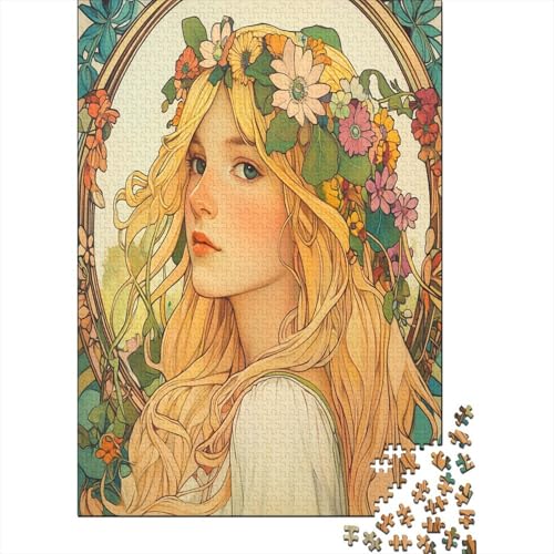 EIN schönes Mädchen Puzzlespiel 1000 Teile, Puzzle Erwachsene 1000 Teile, Impossible Puzzle Geschicklichkeitsspiel Für Die Ganze Familie, Puzzle Erwachsene 1000 Teile Puzzel 1000pcs (75x50cm) von RNDKAUUIE