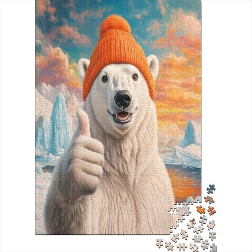 Eisbär Puzzle 1000 Teile, Erwachsene, Klassische Puzzle, Impossible Puzzle,Geschicklichkeitsspiel Für Die Ganze Familie Erwachsenenpuzzle Ab 14 Jahren Puzzel 1000pcs (75x50cm) von RNDKAUUIE