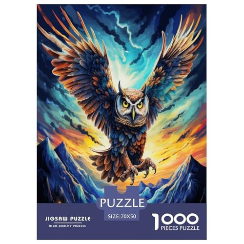 Eule Puzzle 1000-teilige Schwer Puzzle Spielzeug Pädagogisches Spiel Impossible Herausforderungsspielzeug Für Erwachsene Kinder 70x50cm/1000pcs Eule Puzzle 1000-teilige Schwer Puzzle Spielzeug Pädagogisches Spiel Impossible Herausforderungsspielzeug Für Erwachsene Kinder 70x50cm/1000pcs von RNDKAUUIE