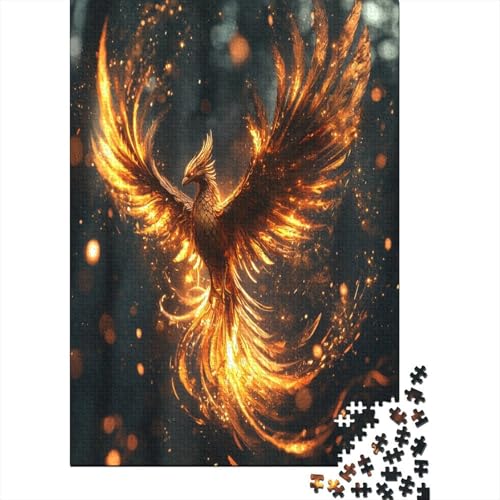 Feuer Phoenix Holzpuzzle Erwachsene, 1000 Teile Großes Holzpuzzle Für Erwachsene Und Kinder, Anzug Klassisches Puzzle Für Kinder Ab 12 Jahren Und Erwachsene 1000pcs (75x50cm) von RNDKAUUIE