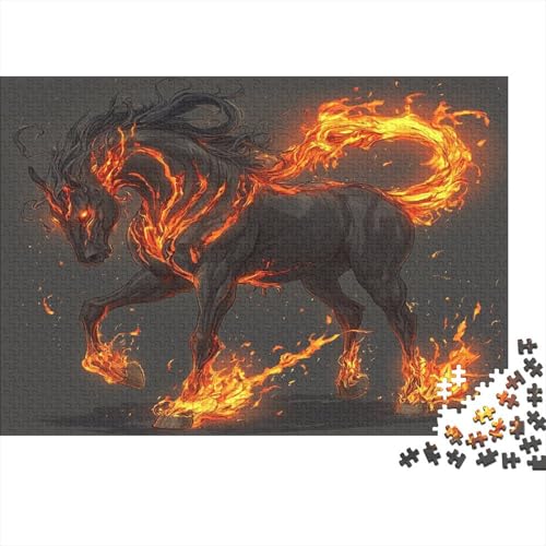 Flame Horse 1000 Teile Puzzle, Puzzles Für Erwachsene, 1000 Teile Puzzlespiel Für Jugendliche & Erwachsene Puzzlespiel Puzzel 1000pcs (75x50cm) von RNDKAUUIE