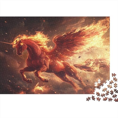 Flame Horse Puzzlespiel 1000 Teile Puzzles Für Erwachsene Lernspiel Herausforderung Spielzeug 1000 Teile Puzzles Für Erwachsene Kinder Erwachsenen Puzzlespiel Puzzel 1000pcs (75x50cm) von RNDKAUUIE