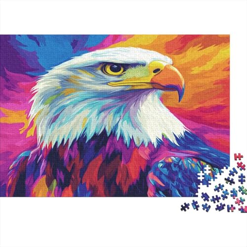 Graffiti Weißkopfseeadler Holzpuzzle Erwachsene, 1000 Teile Großes Holzpuzzle Für Erwachsene Und Kinder, Anzug Klassisches Puzzle Für Kinder Ab 12 Jahren Und Erwachsene 1000pcs (75x50cm) von RNDKAUUIE