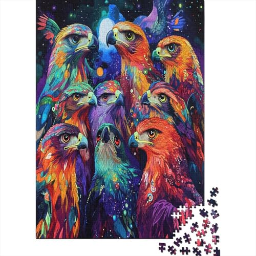 Graffiti Weißkopfseeadler Puzzle 1000 Teile,Puzzle Für Erwachsene, Impossible Puzzle,Puzzle Farbenfrohes Legespiel,Geschicklichkeitsspiel Für Die Ganze Familie Puzzel 1000pcs (75x50cm) von RNDKAUUIE