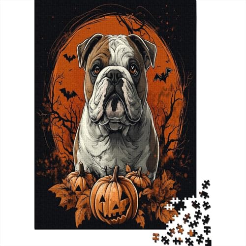 Halloween-Thema Holzpuzzle Erwachsene, 1000 Teile Großes Holzpuzzle Für Erwachsene Und Kinder, Anzug Klassisches Puzzle Für Kinder Ab 12 Jahren Und Erwachsene 1000pcs (75x50cm) von RNDKAUUIE